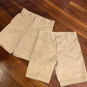 2 pairs Boys khaki Gap shorts. Uniform shorts.